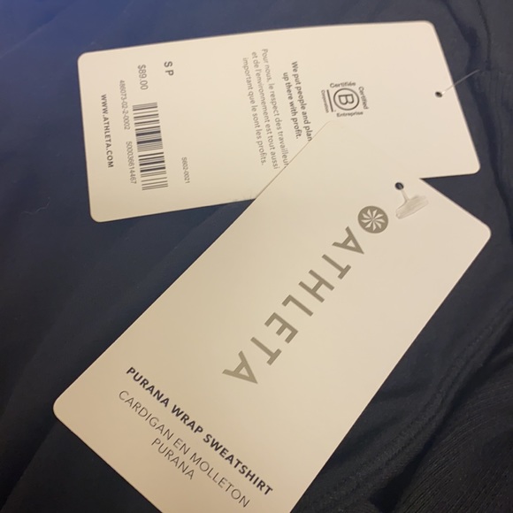 Athleta Purana Wrap Sweatshirt // Black - Picture 8 of 12